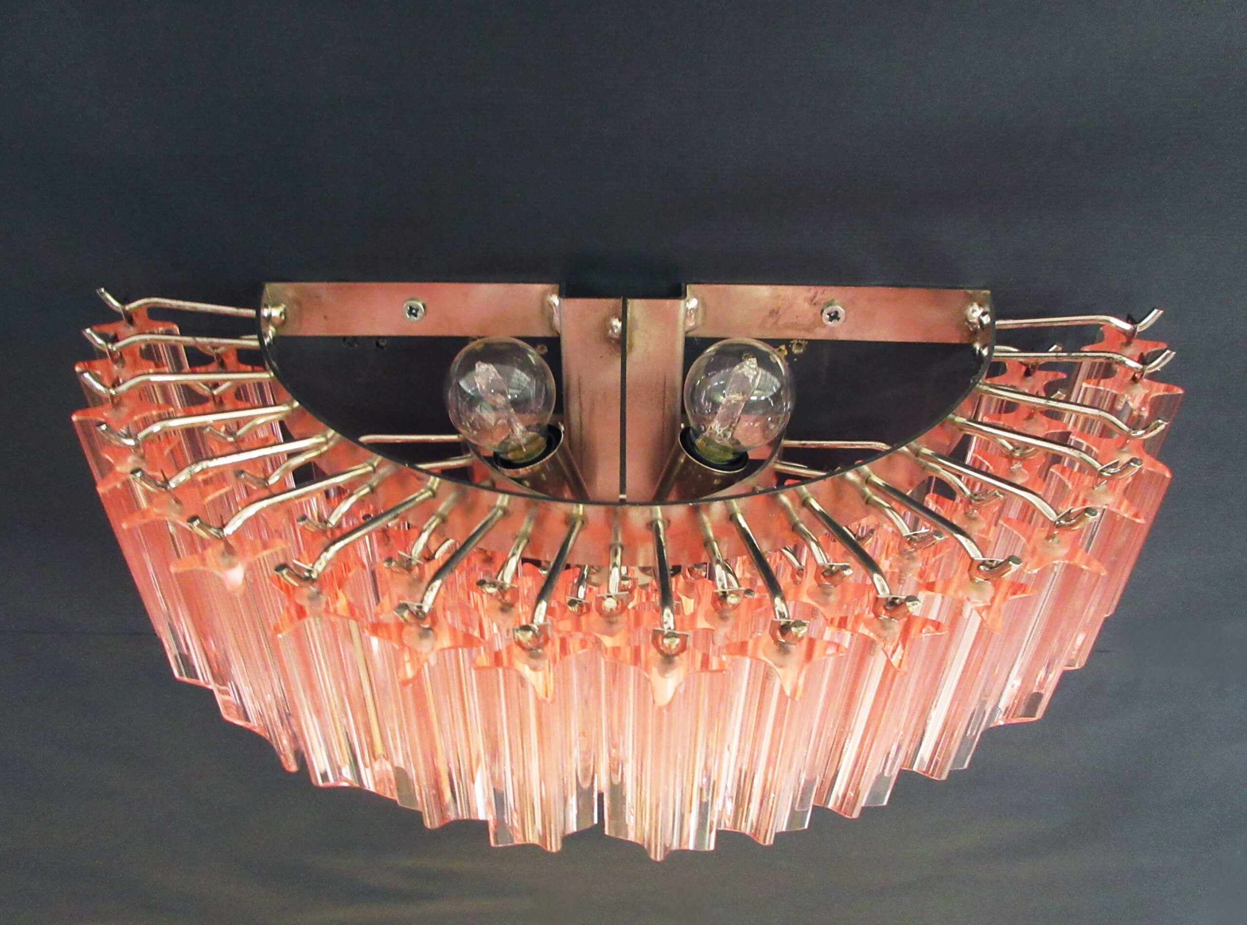 Murano Wall Lamp | 63 Pink Prism Glass | Set of 2