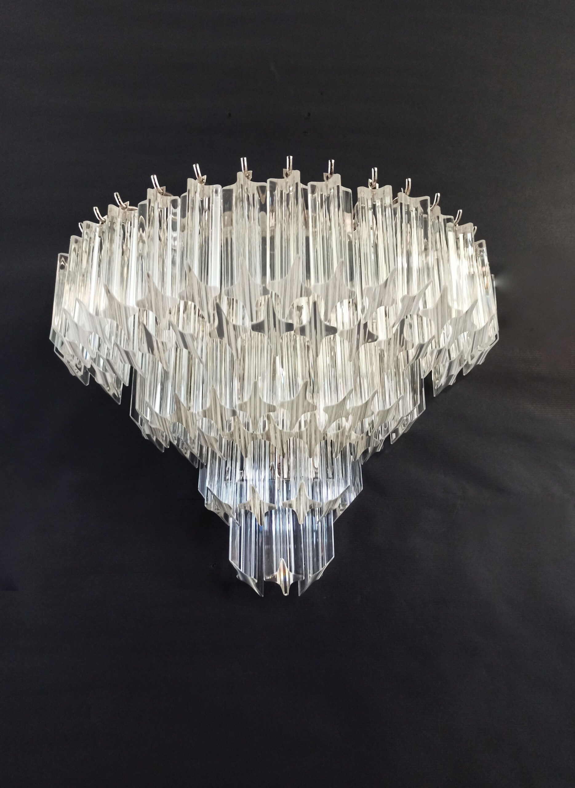 Murano Wall Lamp | 63 Clear Prism Glass | Set of 2