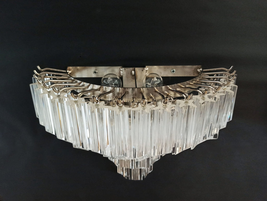Murano Wall Lamp | 63 Clear Prism Glass | Set of 2