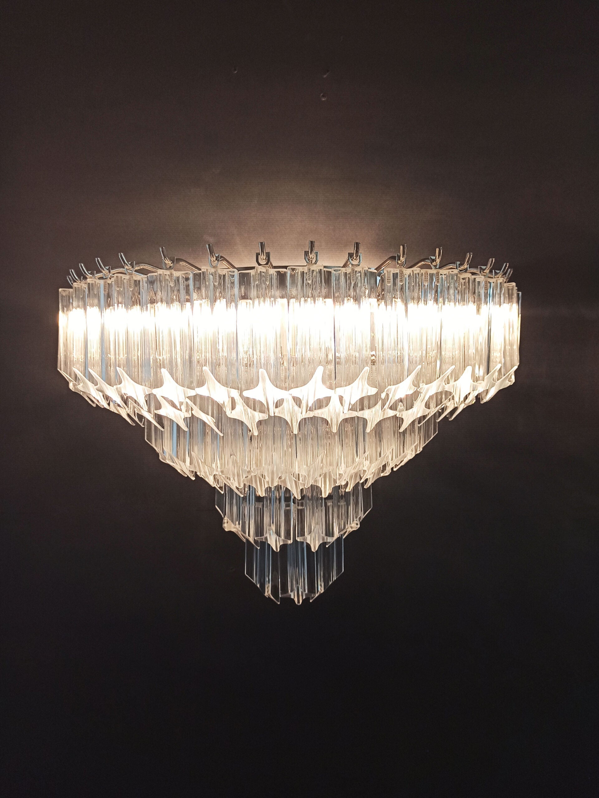 Murano Wall Lamp | 63 Clear Prism Glass | Set of 2