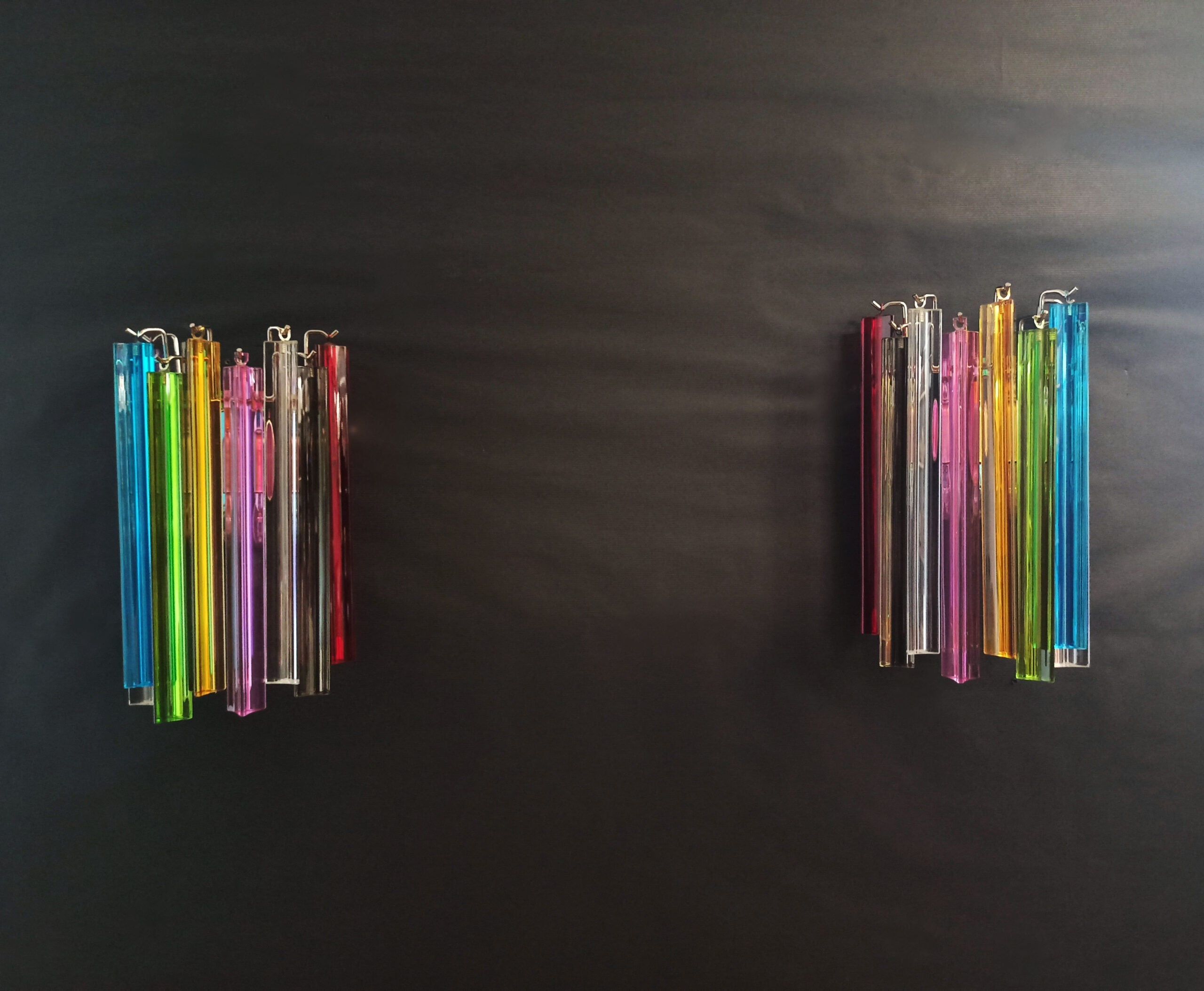 Murano Wall Lamp | 9 Multicolour Prism Glass | Set of 2