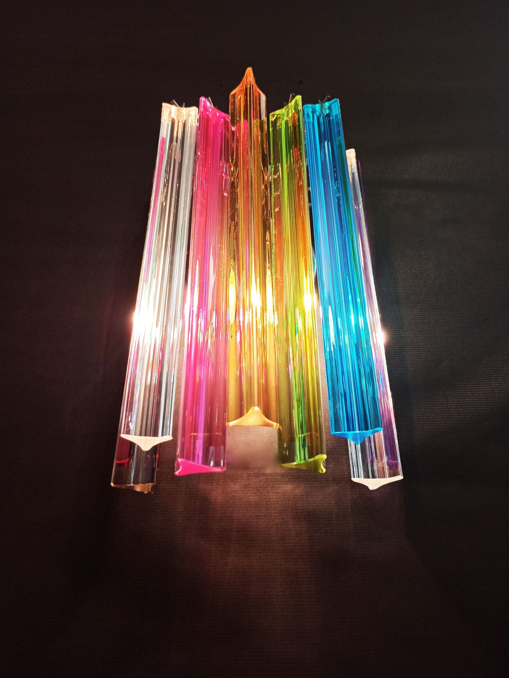 Murano Wall Lamp | 9 Multicolour Prism Glass | Set of 2