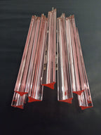 Murano Wall Lamp | 9 Pink Prism Glass | Set of 2