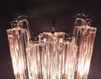 Murano Wall Lamp | 9 Pink Prism Glass | Set of 2