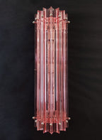 Murano Wall Lamp | 7 Pink Prism Glass | Set of 2