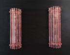Murano Wall Lamp | 7 Pink Prism Glass | Set of 2