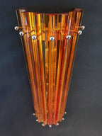 Murano Wall Lamp | 7 Yellow Prism Glass | Set of 2