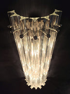 Murano Wall Lamp | 7 Clear Prism Glass | Set of 2