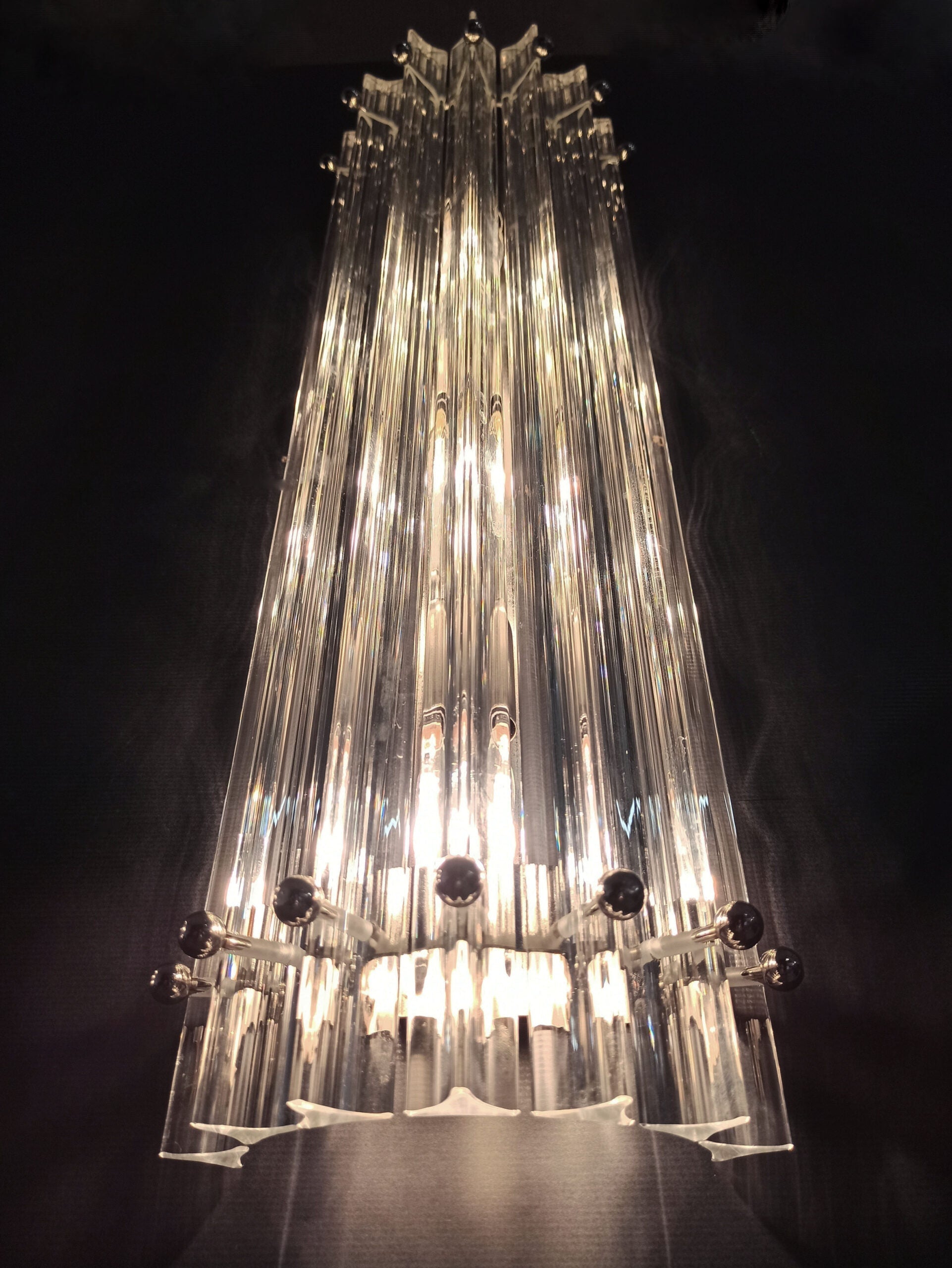 Murano Wall Lamp | 7 Clear Prism Glass | Set of 2