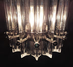 Murano Wall Lamp | 7 Clear Prism Glass | Set of 2