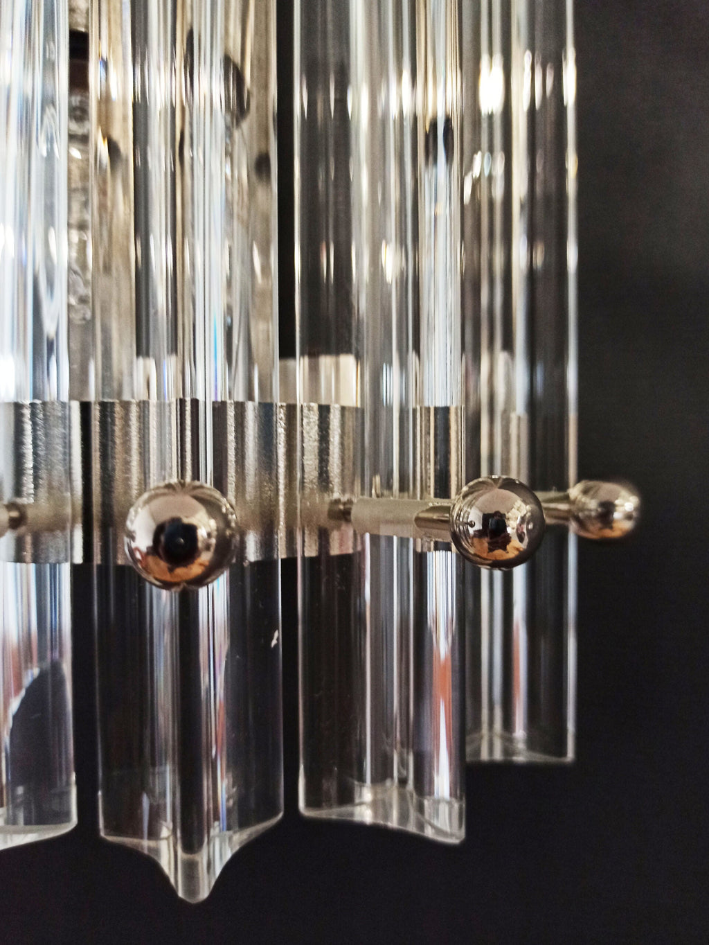 Murano Wall Lamp | 7 Clear Prism Glass | Set of 2