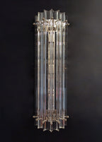 Murano Wall Lamp | 7 Clear Prism Glass | Set of 2