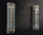 Murano Wall Lamp | 7 Clear Prism Glass | Set of 2