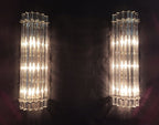 Murano Wall Lamp | 7 Clear Prism Glass | Set of 2