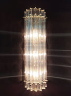 Murano Wall Lamp | 7 Iris Clear Prism Glass | Set of 2
