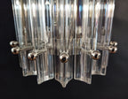 Murano Wall Lamp | 7 Iris Clear Prism Glass | Set of 2
