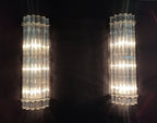 Murano Wall Lamp | 7 Iris Clear Prism Glass | Set of 2