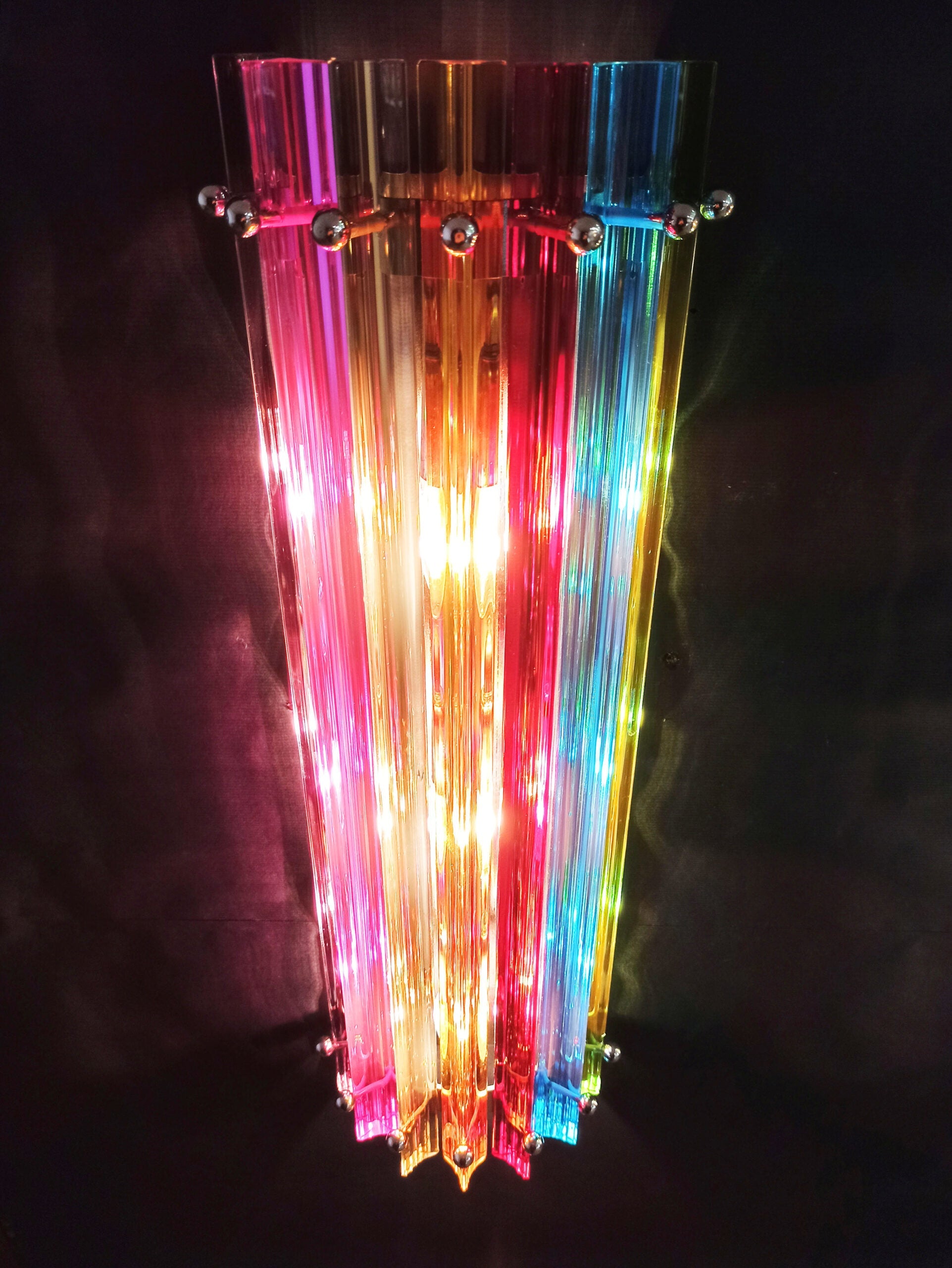 Murano Wall Lamp | 7 Multicolour Prism Glass | Set of 2