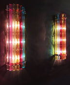 Murano Wall Lamp | 7 Multicolour Prism Glass | Set of 2