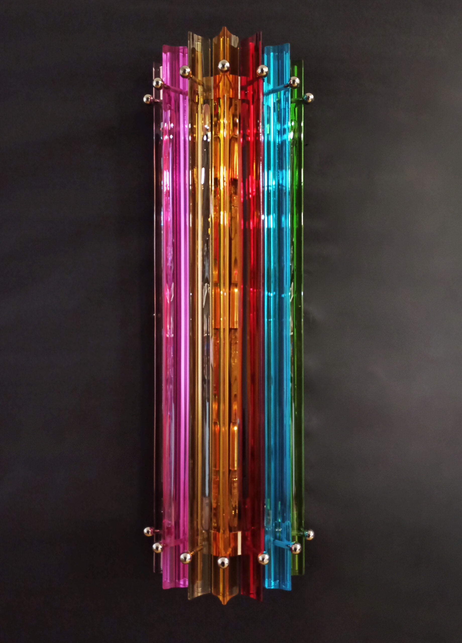 Murano Wall Lamp | 7 Multicolour Prism Glass | Set of 2