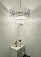 Palm Leaves Murano Transparent Glass Chandelier product image