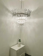Palm Leaves Murano Transparent Glass Chandelier product image