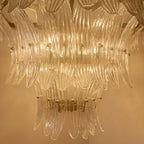 Palm Leaves Murano Transparent Glass Chandelier product image
