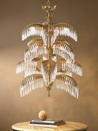 Palmera Brass Crystal Chandelier