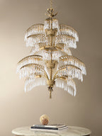 Palmera Brass Crystal Chandelier
