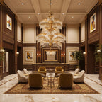 Palmera Brass Crystal Chandelier