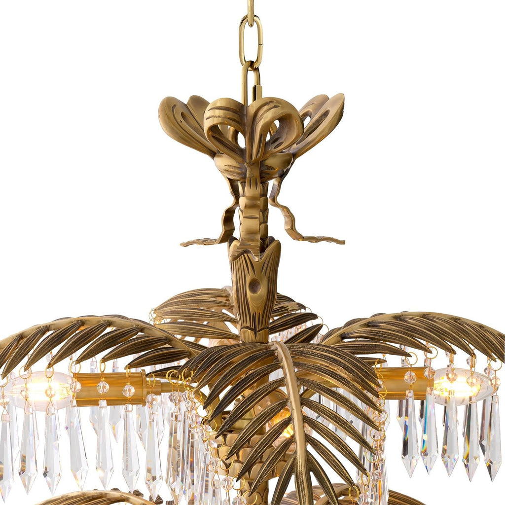 Palmera Brass Crystal Chandelier