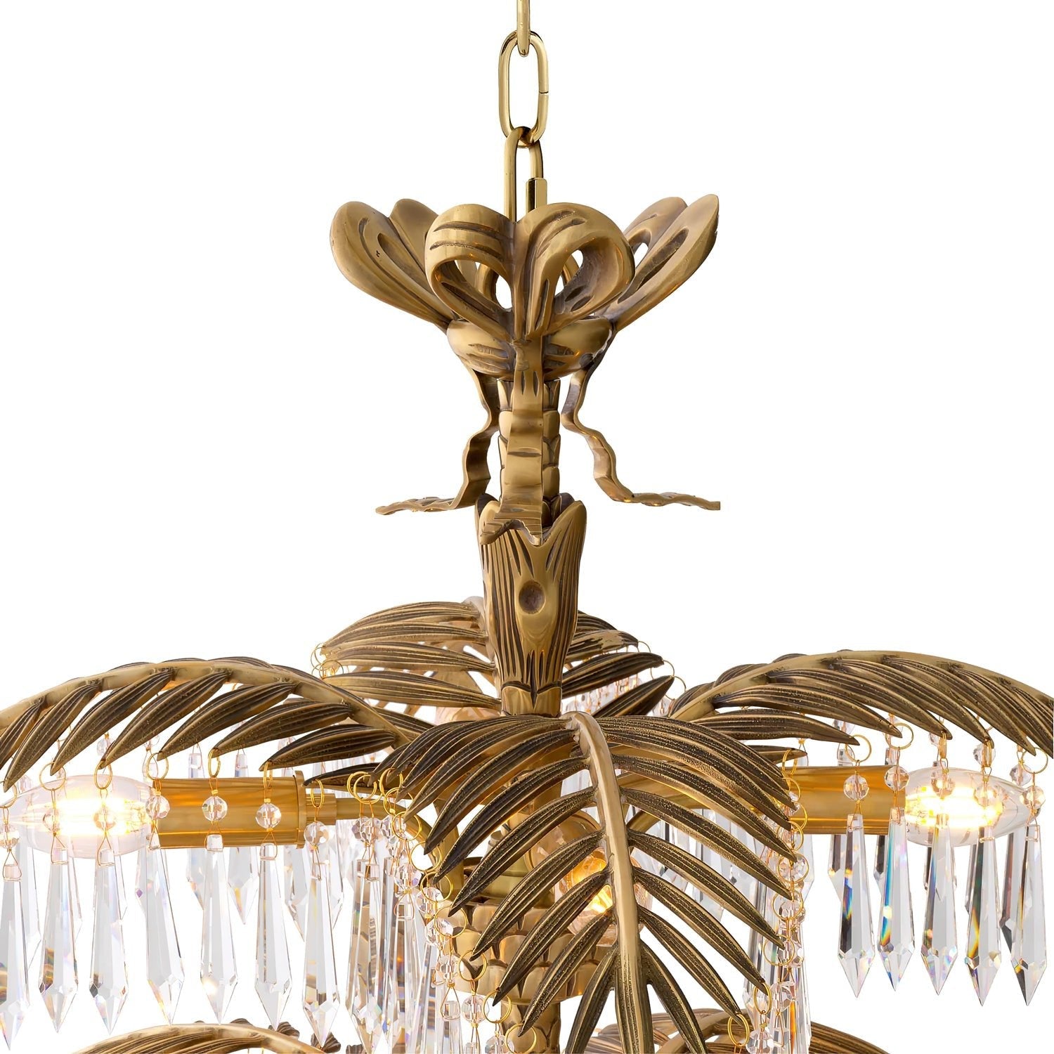 Palmera Brass Crystal Chandelier