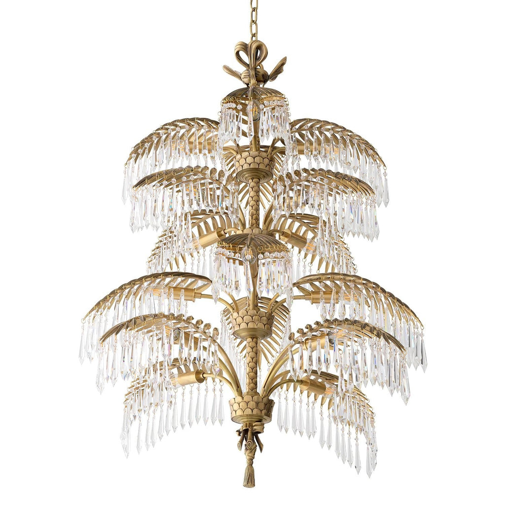 Palmera Brass Crystal Chandelier