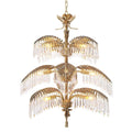 Palmera Brass Crystal Chandelier