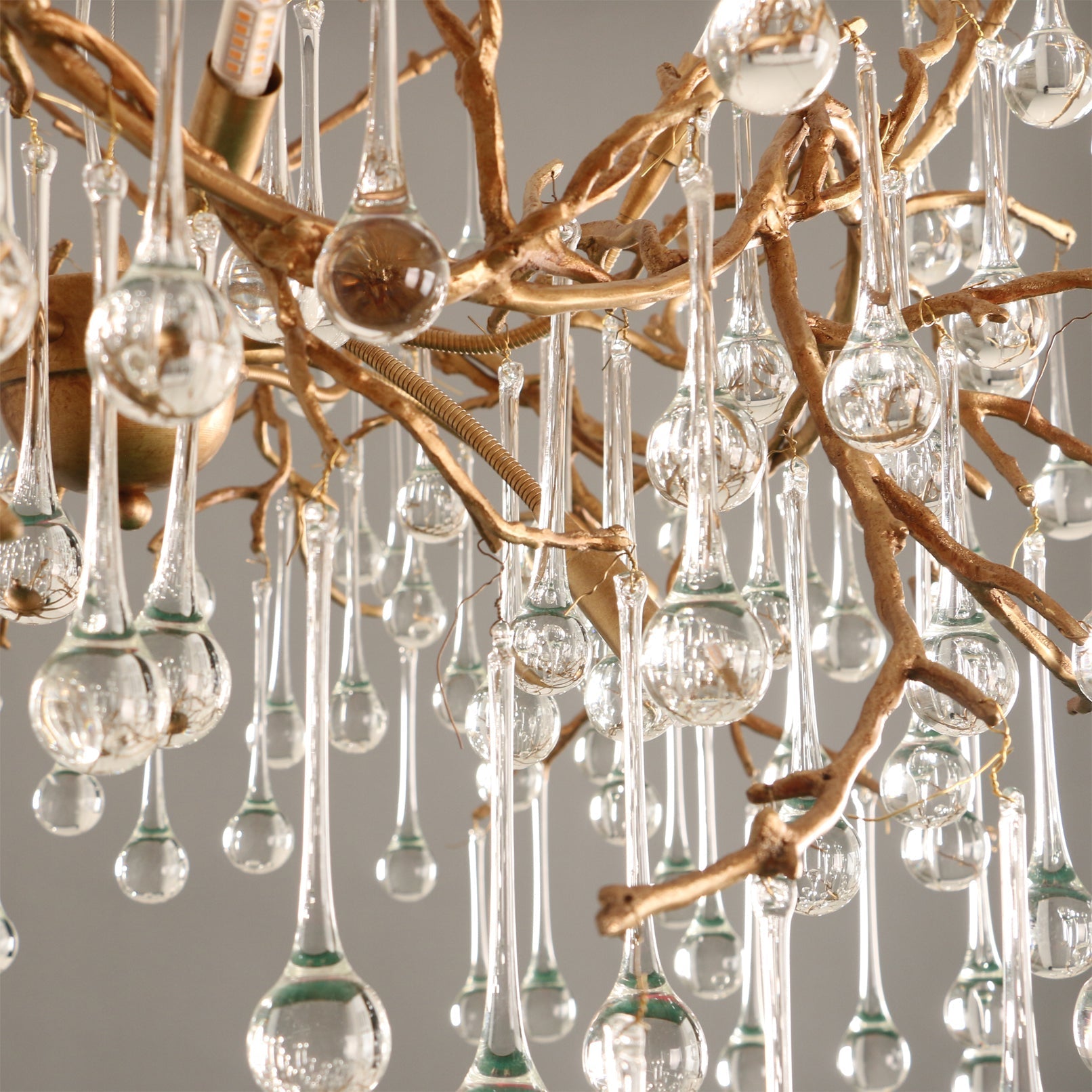 Palwa Branch Brass Crystal Chandelier by Bling Lighting Studio