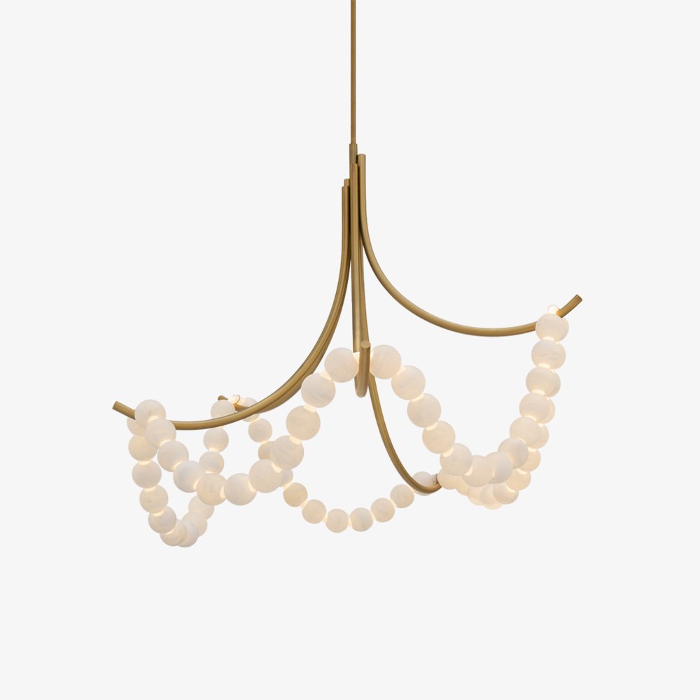 Parel Alabaster Chandelier by Bling Lighting Studio