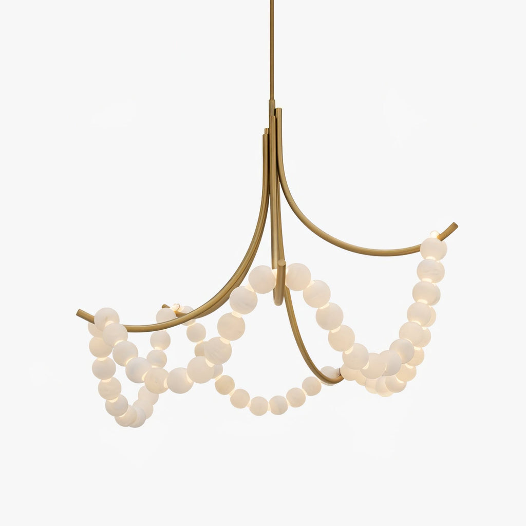 Pearl Alabaster Chandelier by Bling Lighting Studio