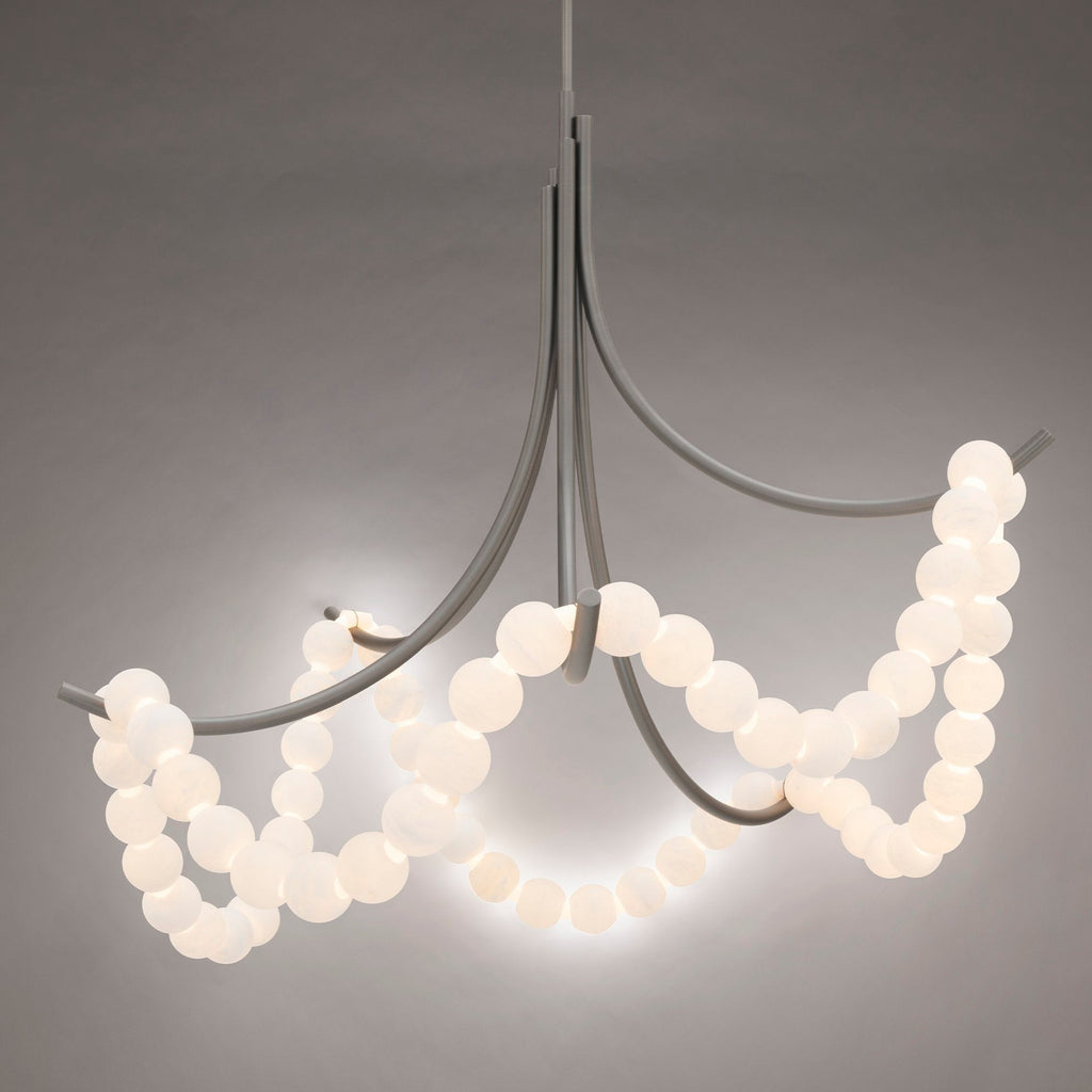 Pearl Alabaster Chandelier material and finish detail