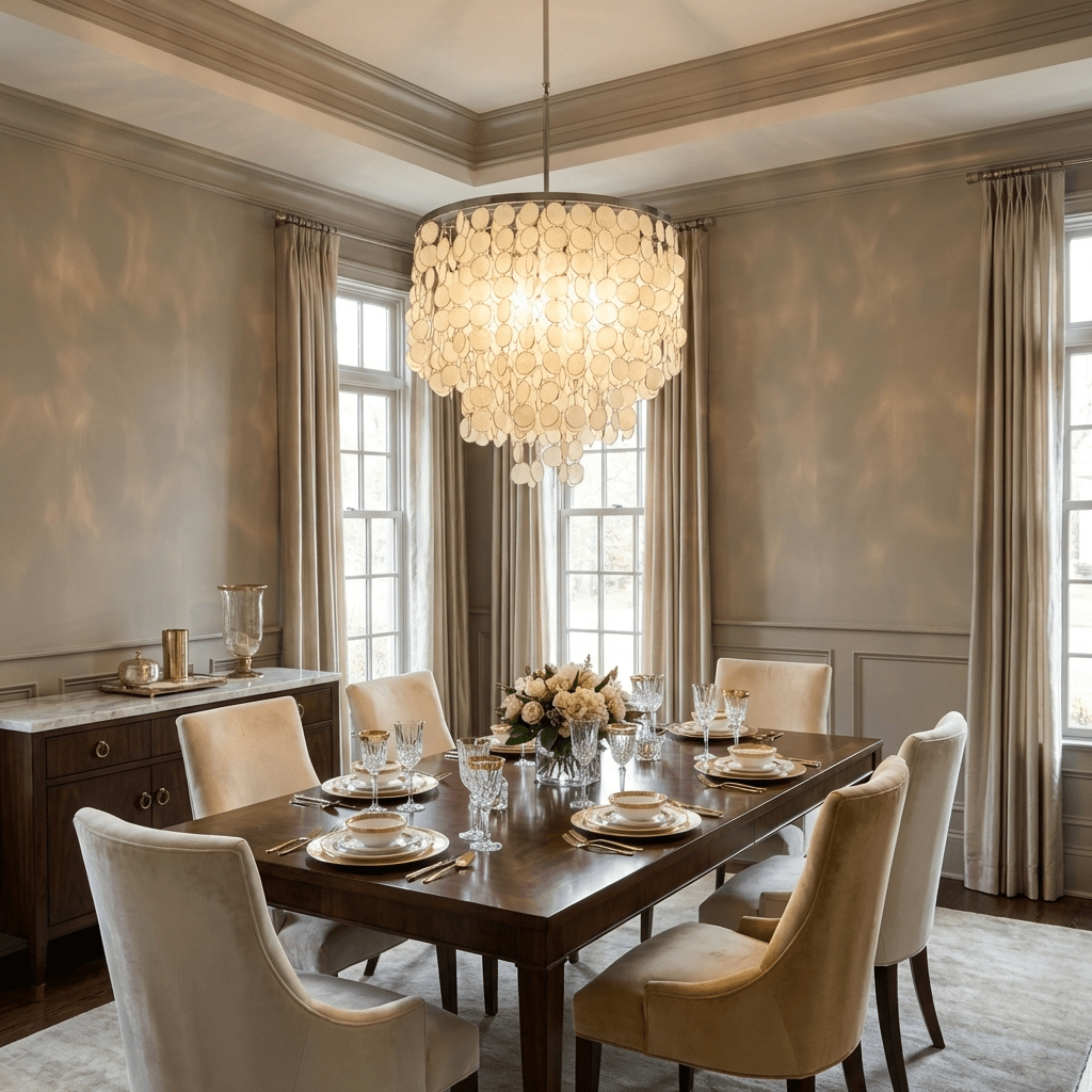 Pearl Shell Chandelier
