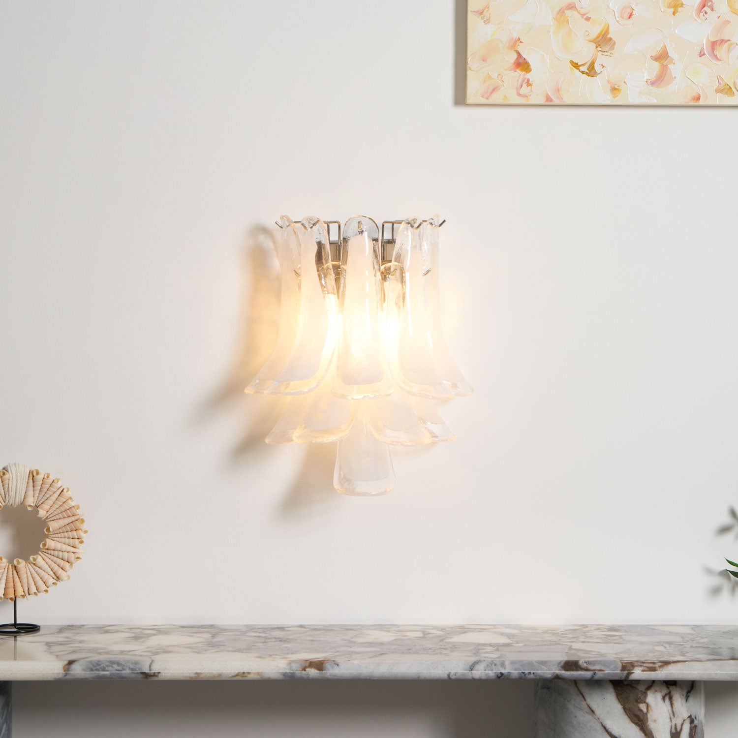 Petalo Glass Wall Light Murano lighting by Bling Lighting Studio