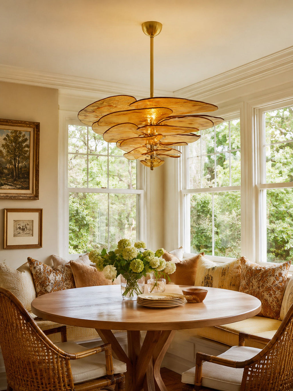 Petals Glass Chandelier Murano lighting by Bling Lighting Studio