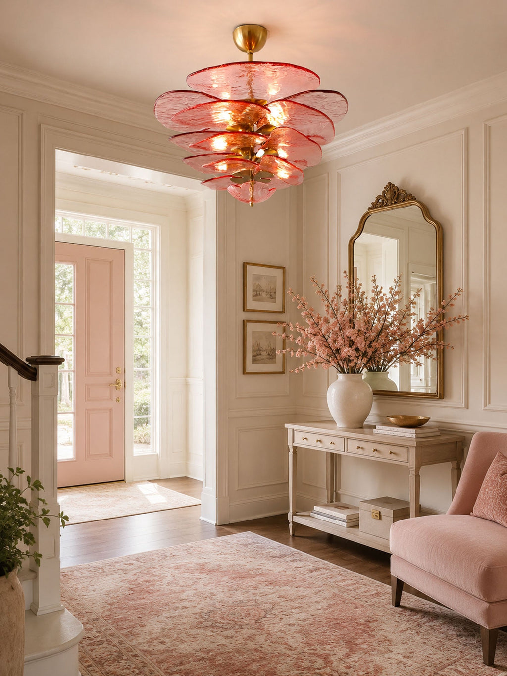 Petals Glass Chandelier Murano lighting by Bling Lighting Studio