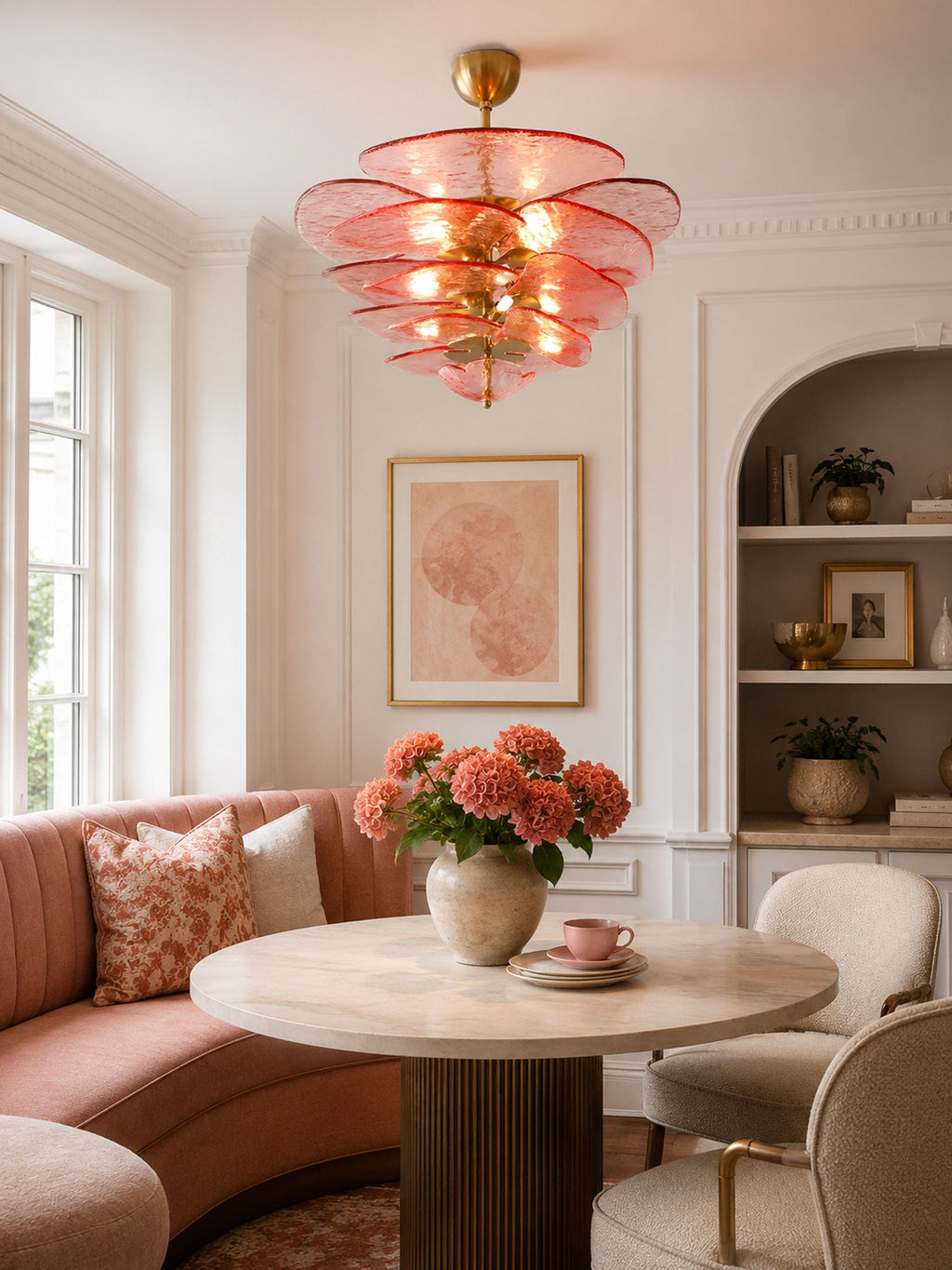 Petals Glass Chandelier Murano lighting by Bling Lighting Studio