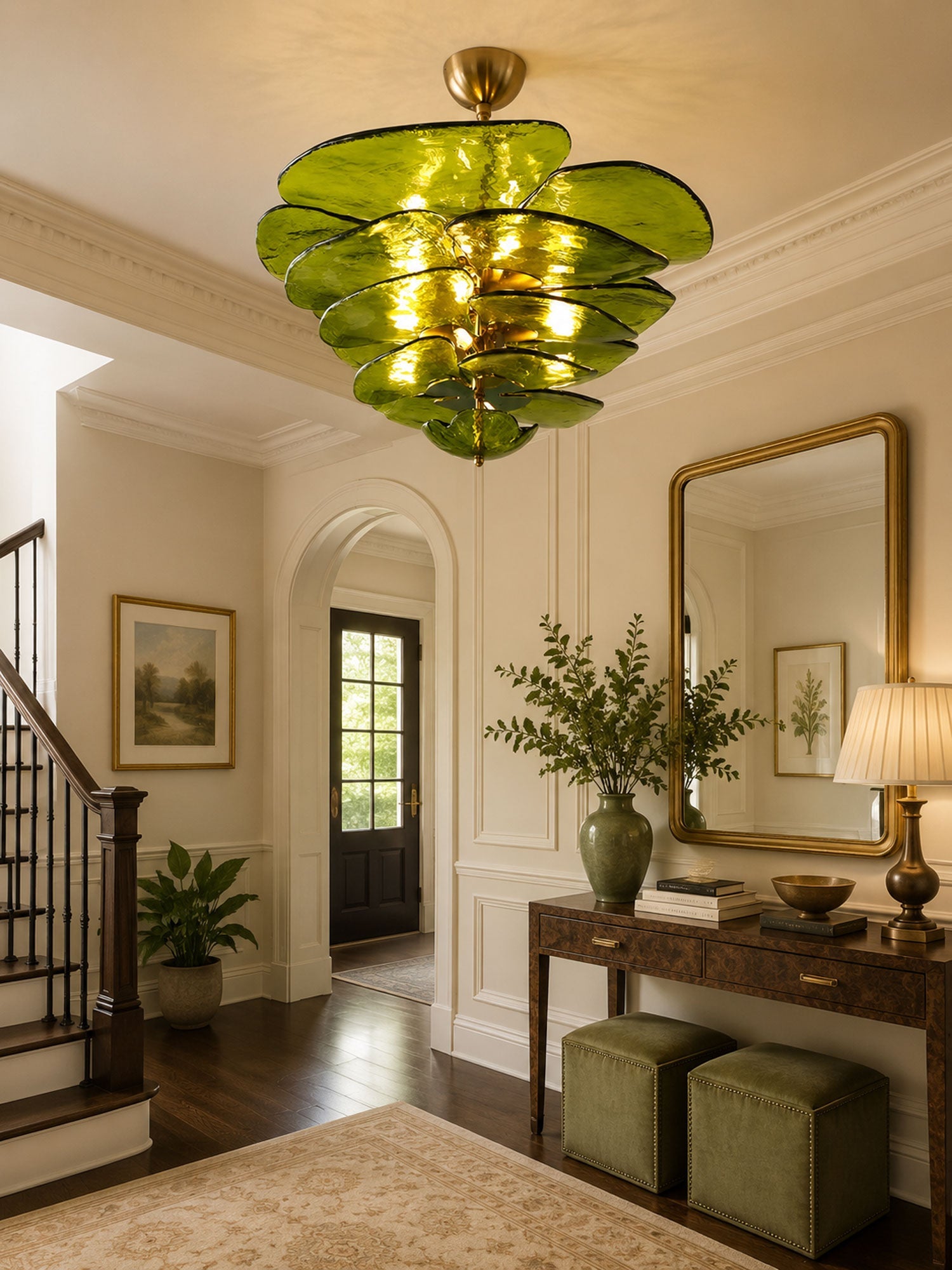 Petals Glass Chandelier Murano lighting by Bling Lighting Studio