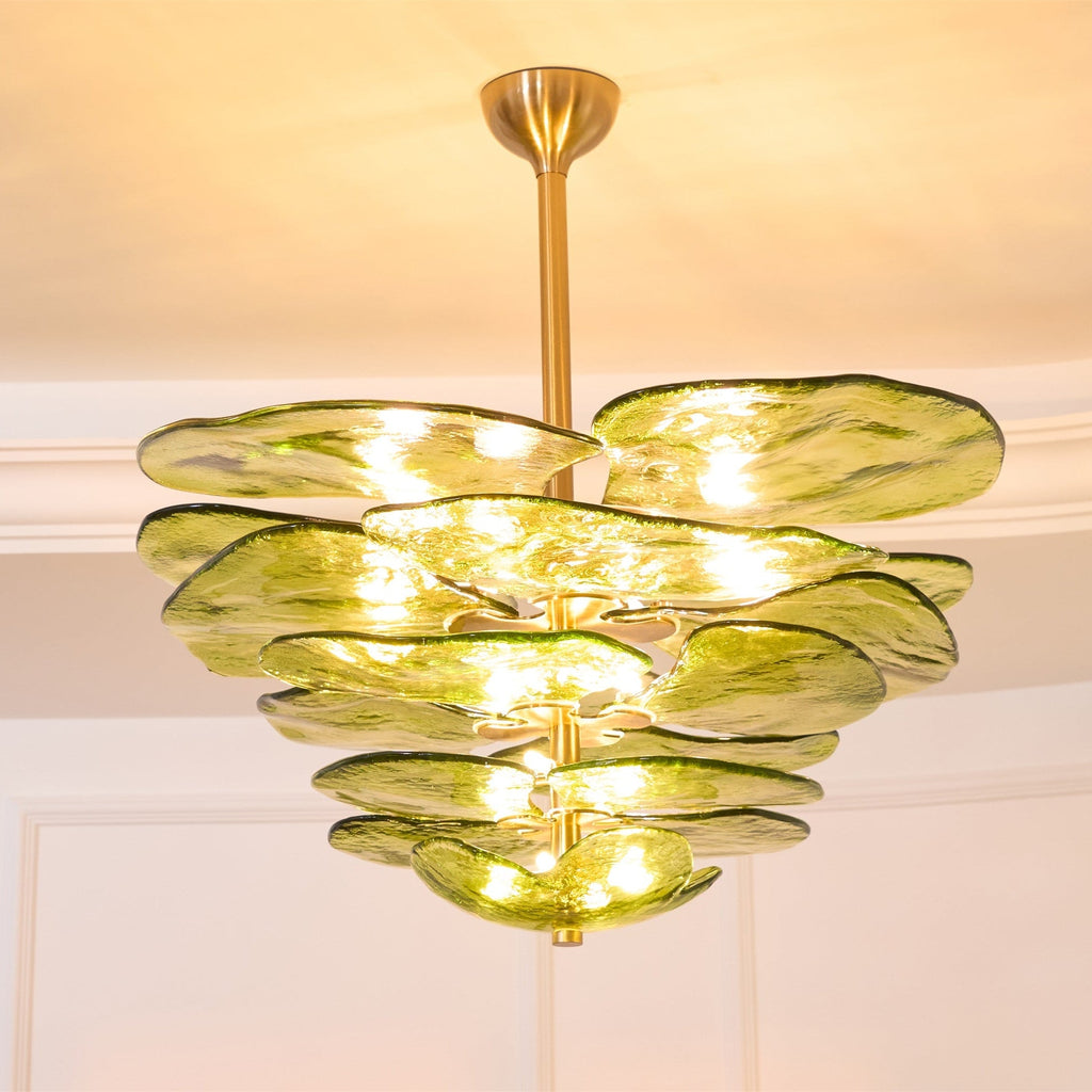 Petals Glass Chandelier Murano lighting by Bling Lighting Studio