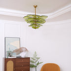 Petals Glass Chandelier Murano lighting by Bling Lighting Studio
