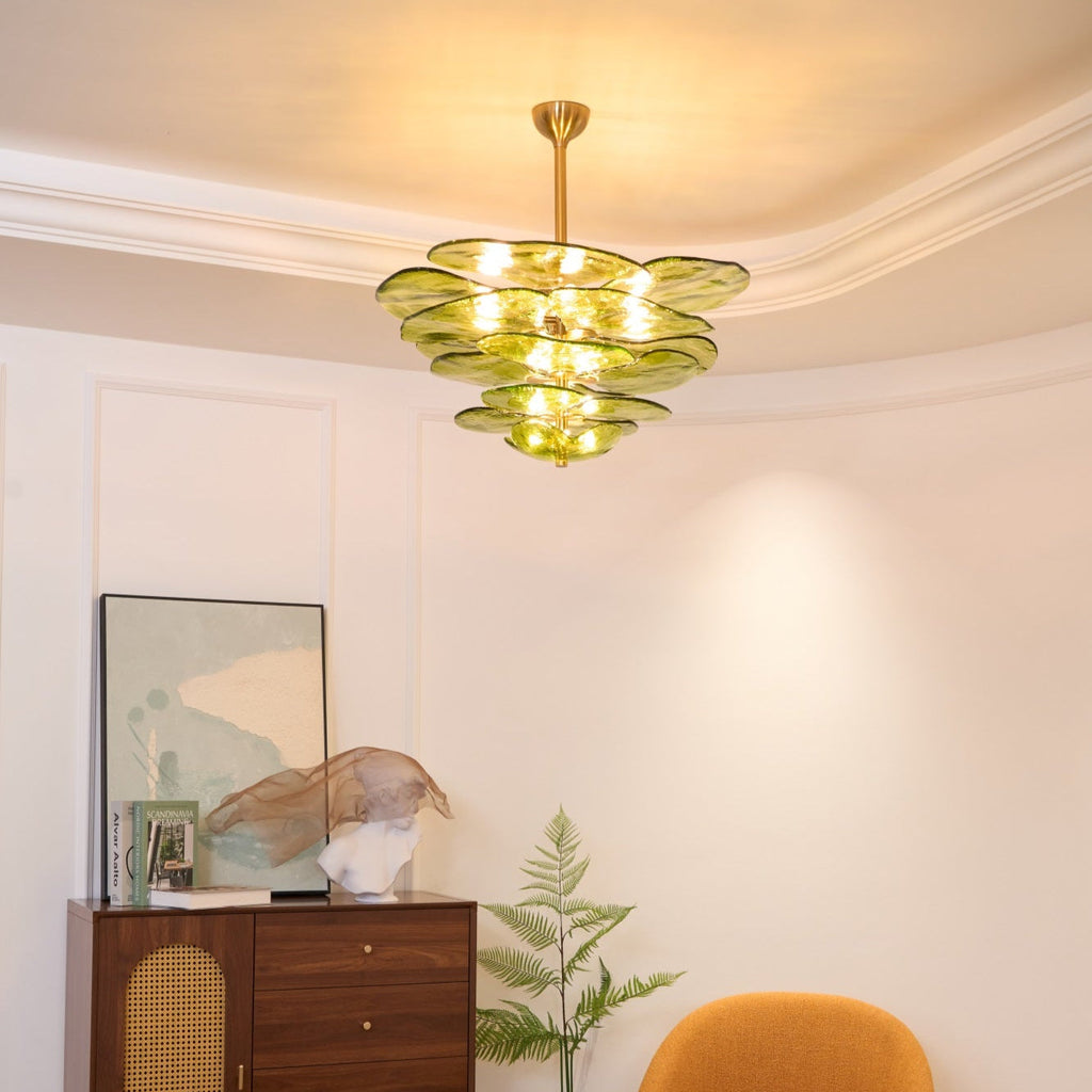 Petals Glass Chandelier Murano lighting by Bling Lighting Studio