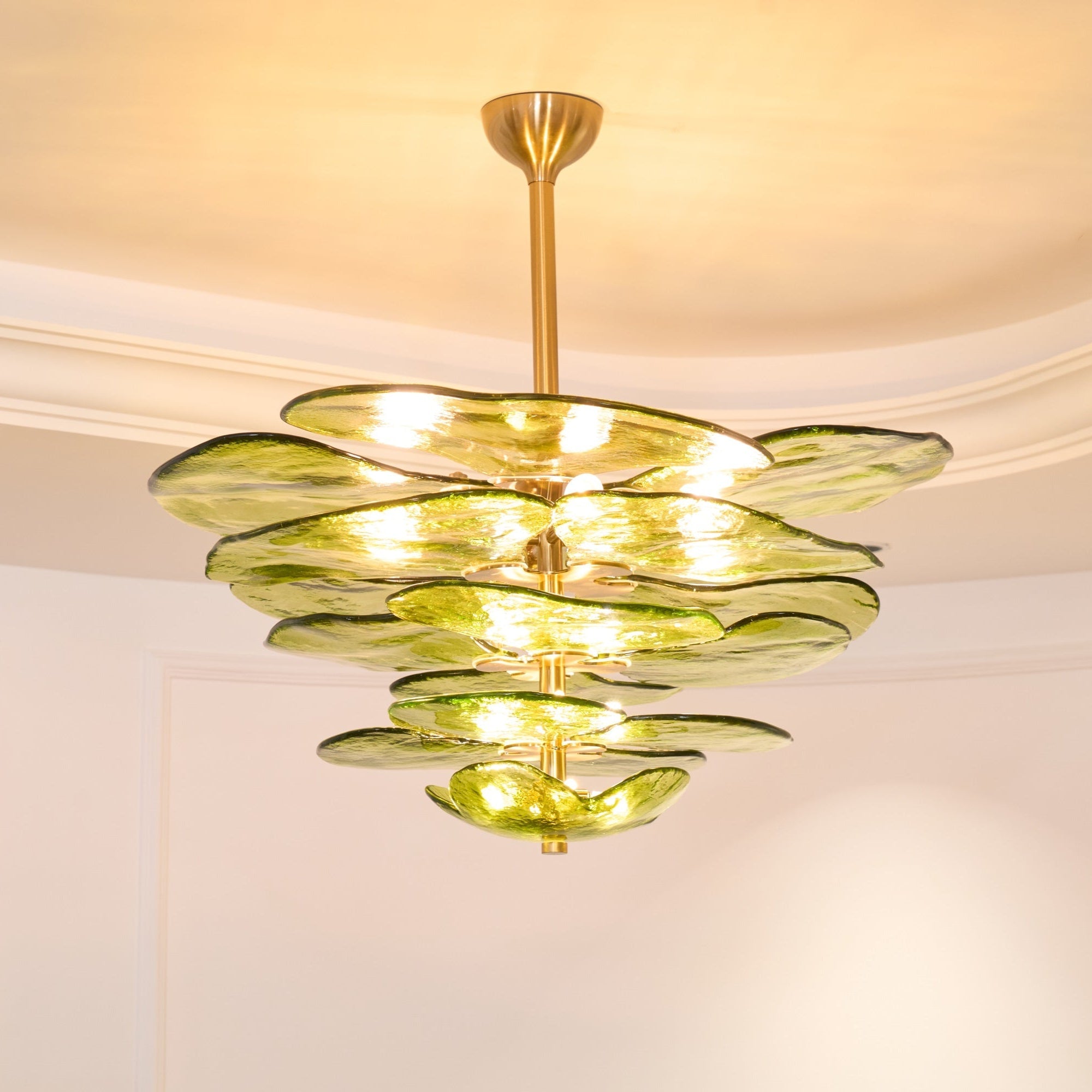 Petals Glass Chandelier Murano lighting by Bling Lighting Studio