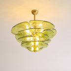 Petals Glass Chandelier Murano lighting by Bling Lighting Studio