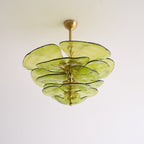 Petals Glass Chandelier Murano lighting by Bling Lighting Studio
